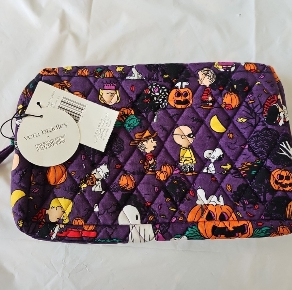 Vera Bradley Peanuts Halloween Quilted Cosmetic Bag - CROSS LISTED